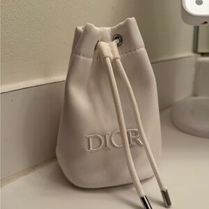 White Dior Cosmetic Pouch